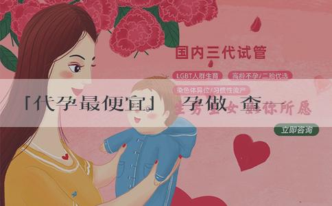 「代孕最便宜」懷孕做檢查一共需要多少錢？還有哪些額外檢查費用？